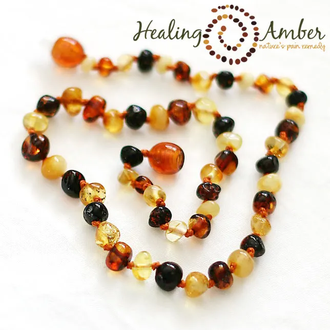 Healing Amber Polished Necklace - 11"