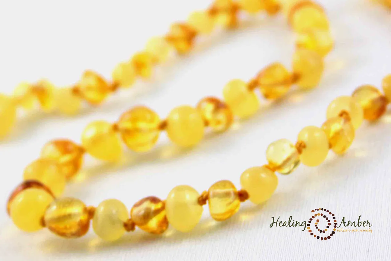 Healing Amber Polished Necklace - 11"