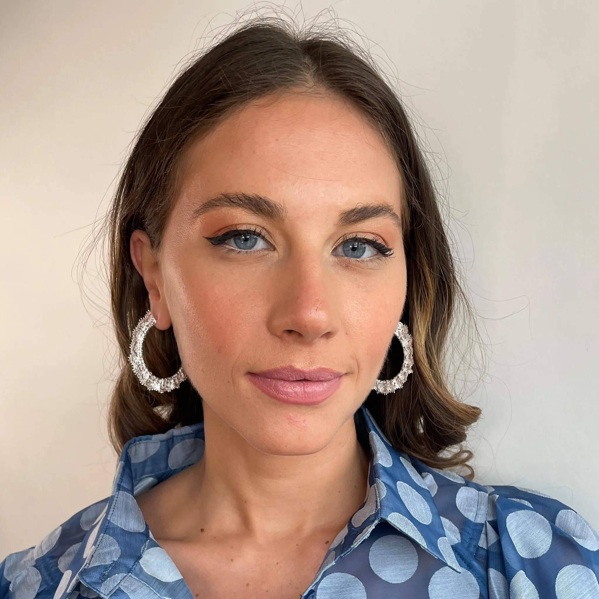 Juliette Lace Hoop Earrings Medium