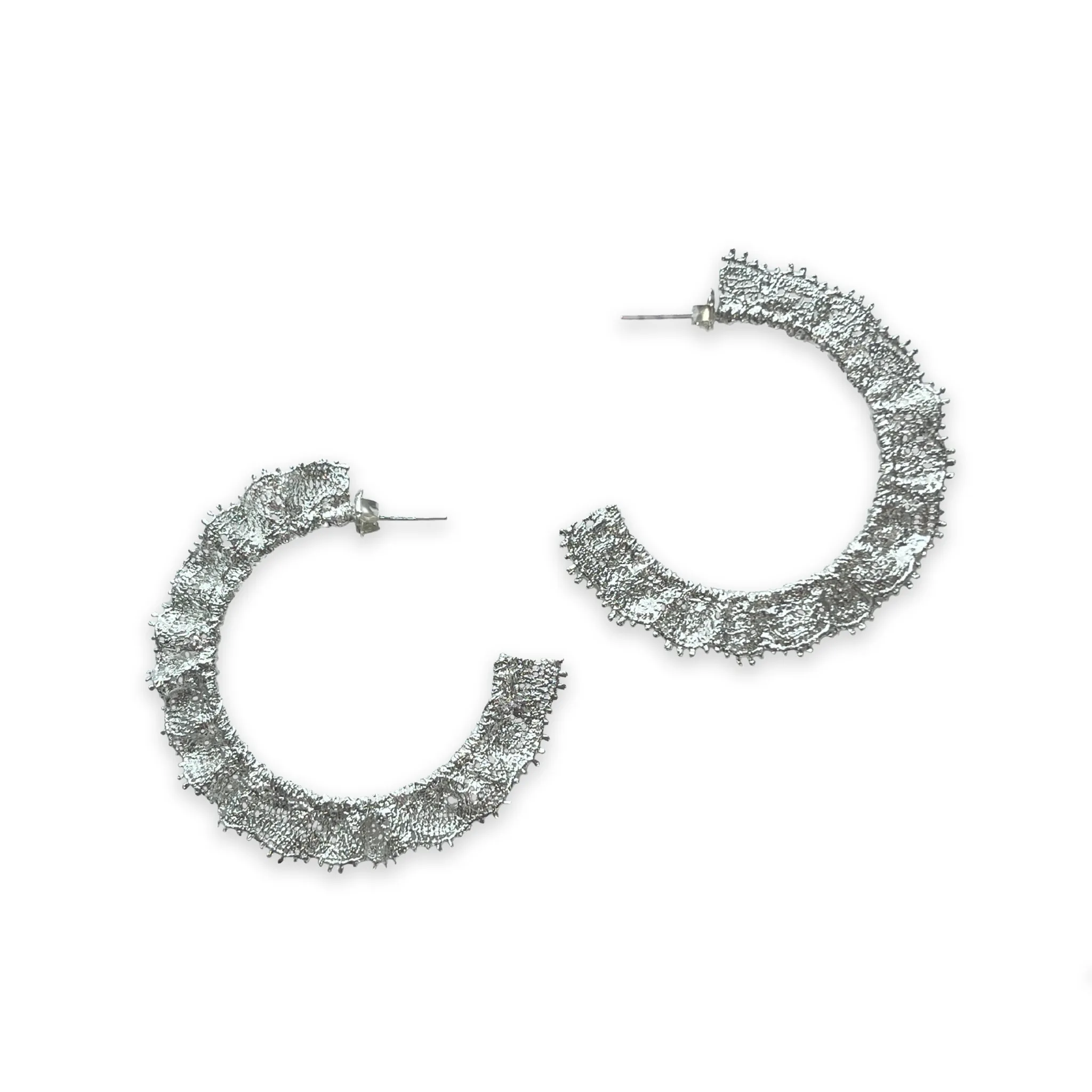 Juliette Lace Hoop Earrings Medium