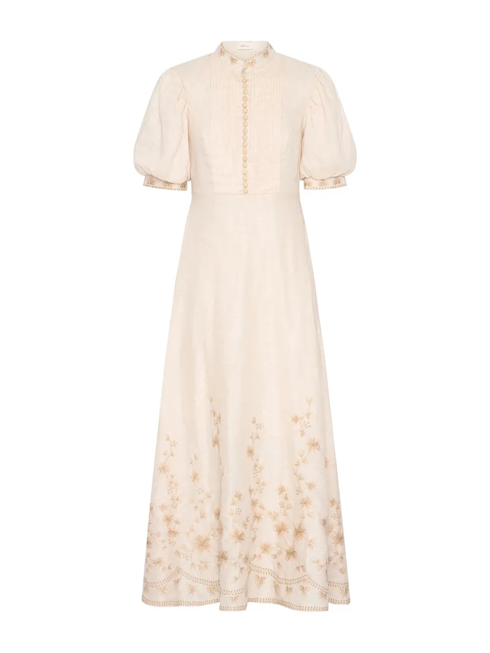 Kate Ford Casurina Embroidered Gown in Multi