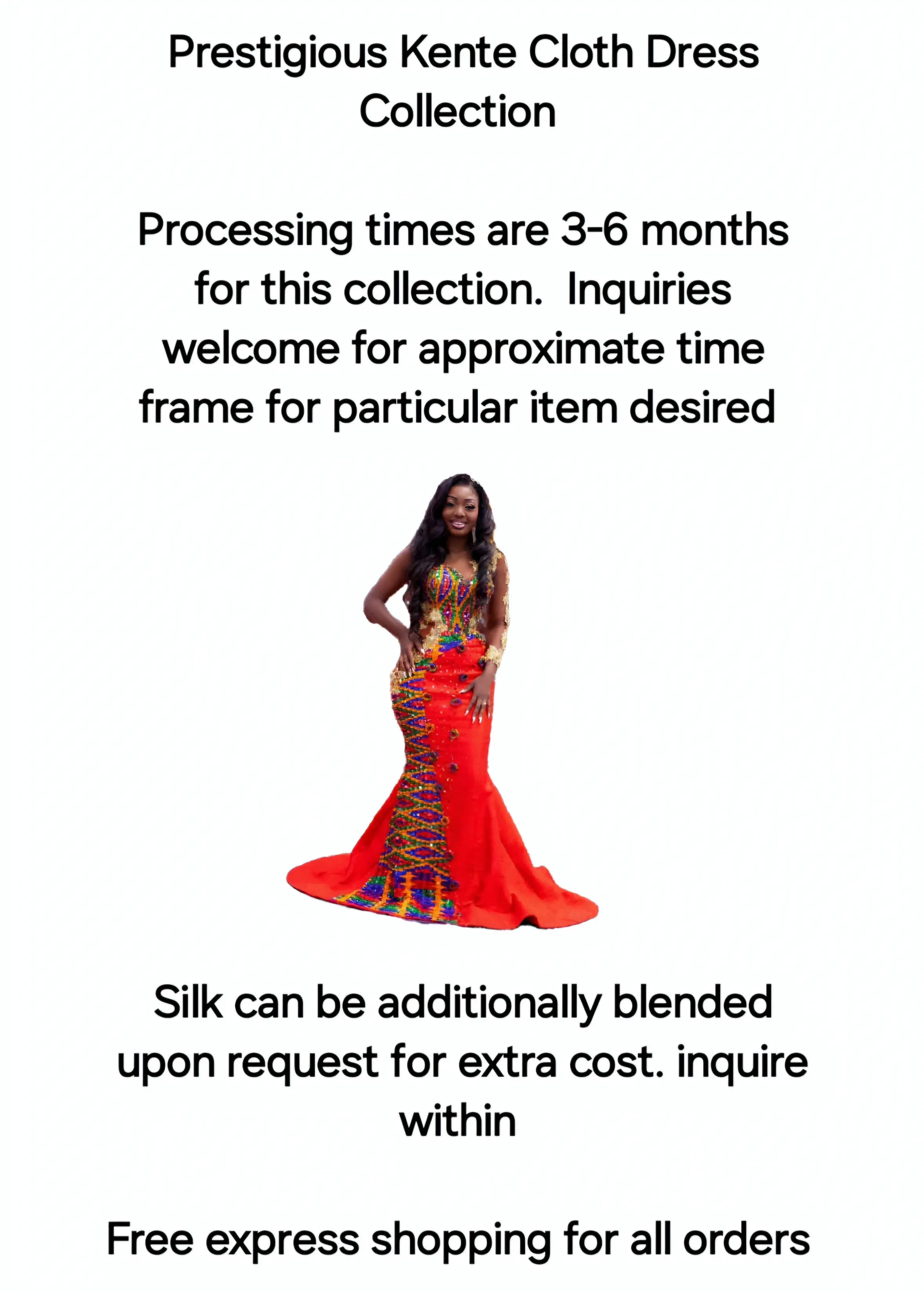 Kente Cloth Royal Wedding/Event Dress DP30