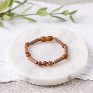 Kids | Raw Cognac Amber   Hazelwood Bracelet