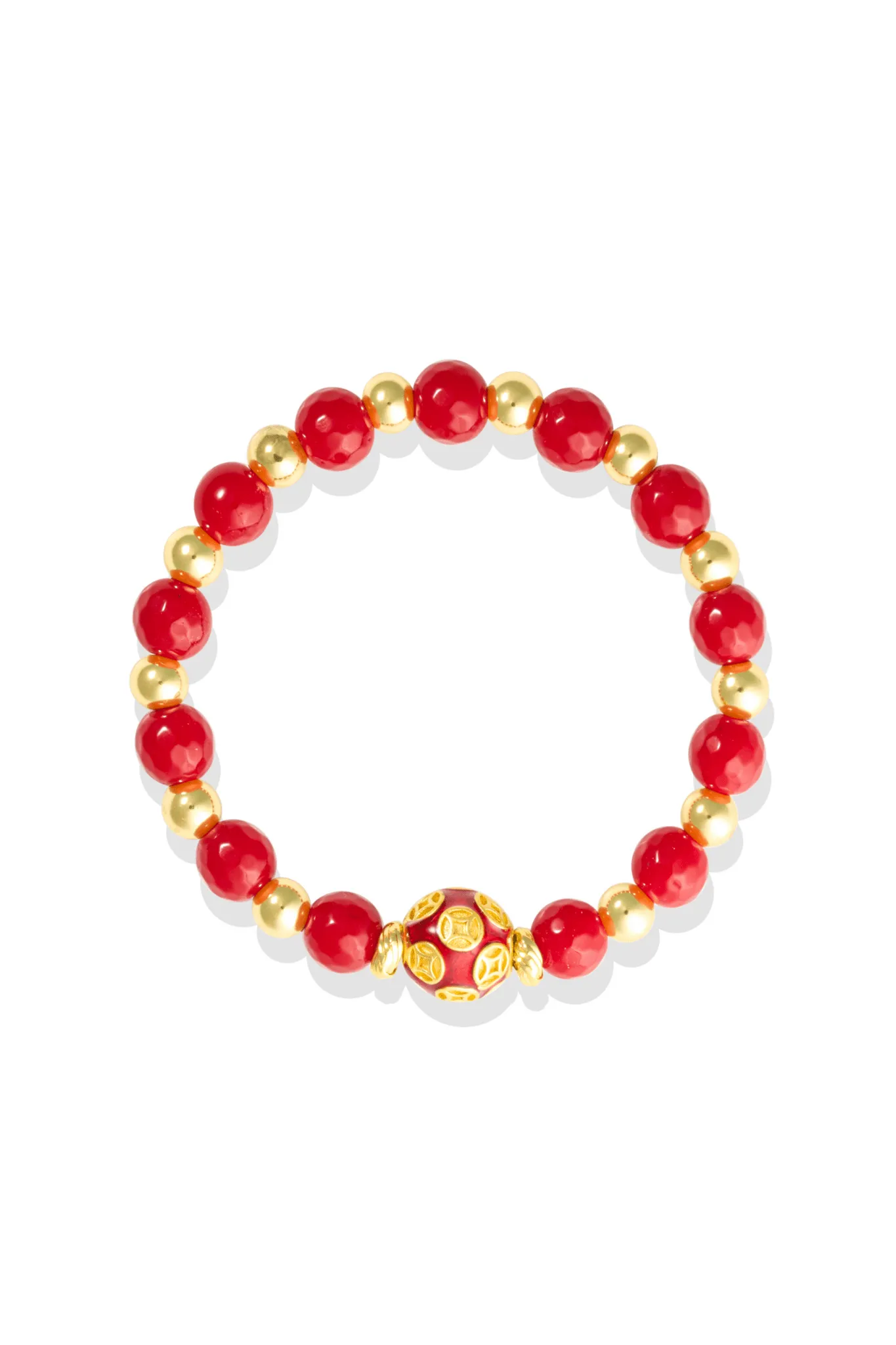 Lapis Lazuli - Love Coin Feng Shui Bracelet 18k Gold Vermeil