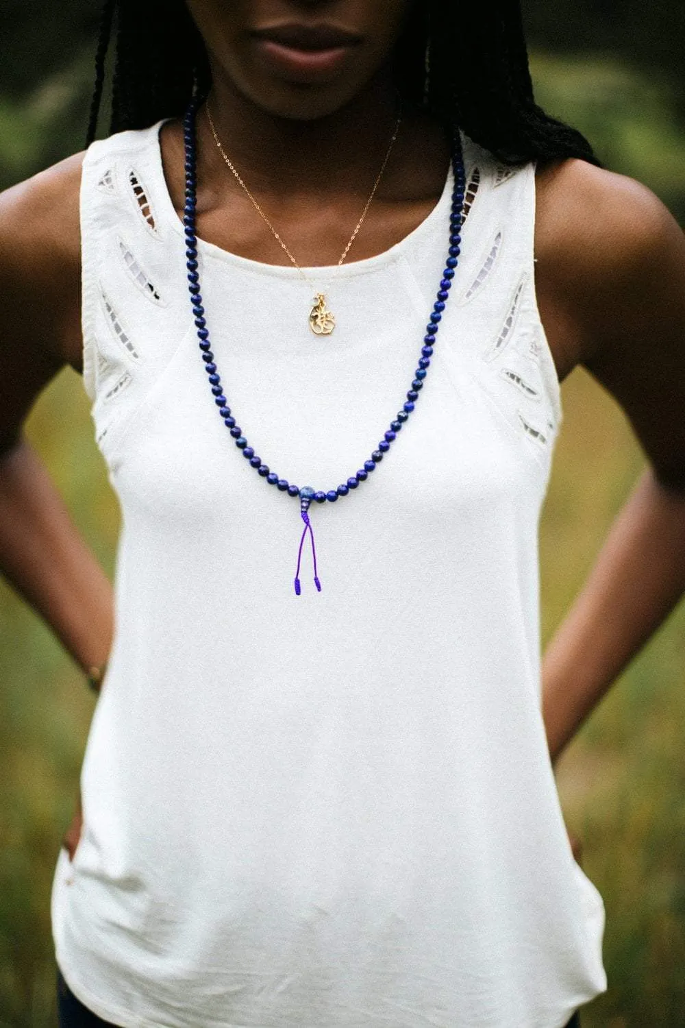 Lapis Lazuli Mala & Bracelet Set