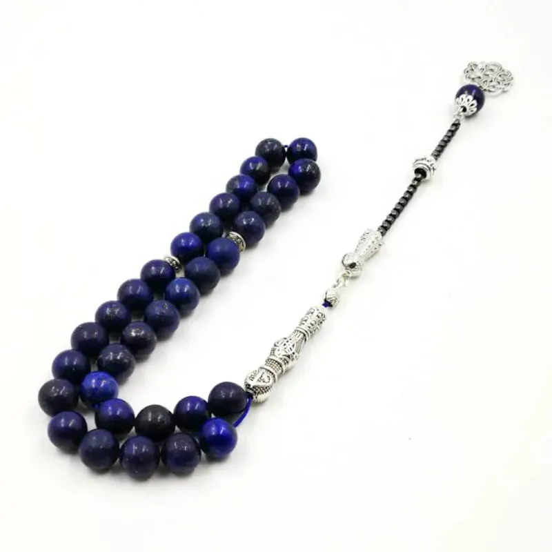 Lapis lazulis Rosary Muslim gfit For Ramadan Tasbih 33 66 99 Paryer beads Muslim misbaha Man's bracelets