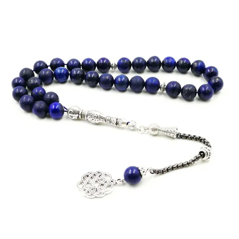 Lapis lazulis Rosary Muslim gfit For Ramadan Tasbih 33 66 99 Paryer beads Muslim misbaha Man's bracelets