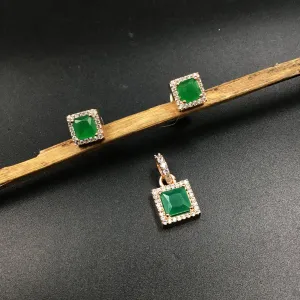 Light Zircon/AD Pendant Set 5592-69