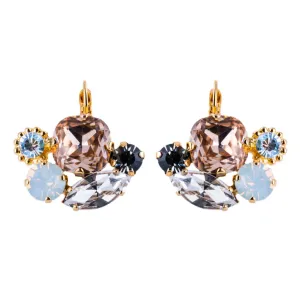 Mixed Element Cluster Leverback Earrings in "Ice Queen" *Preorder*