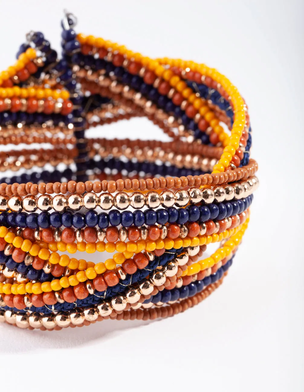 Multi Beaded Cuff Bracelet