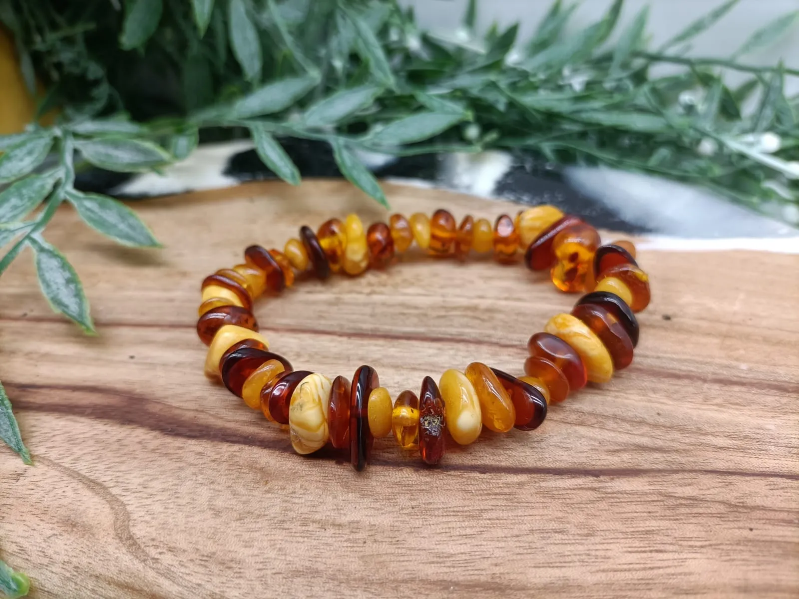 Multi Colour Amber Bracelet 12.35g