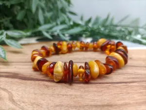 Multi Colour Amber Bracelet 12.35g