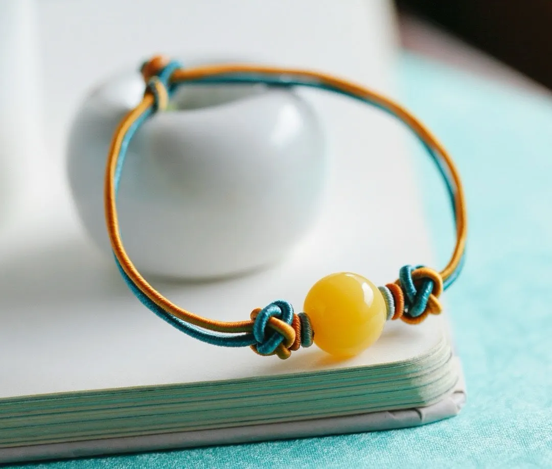 Natural pure full honey amber bracelet-ZROLMA(SC2024925001)