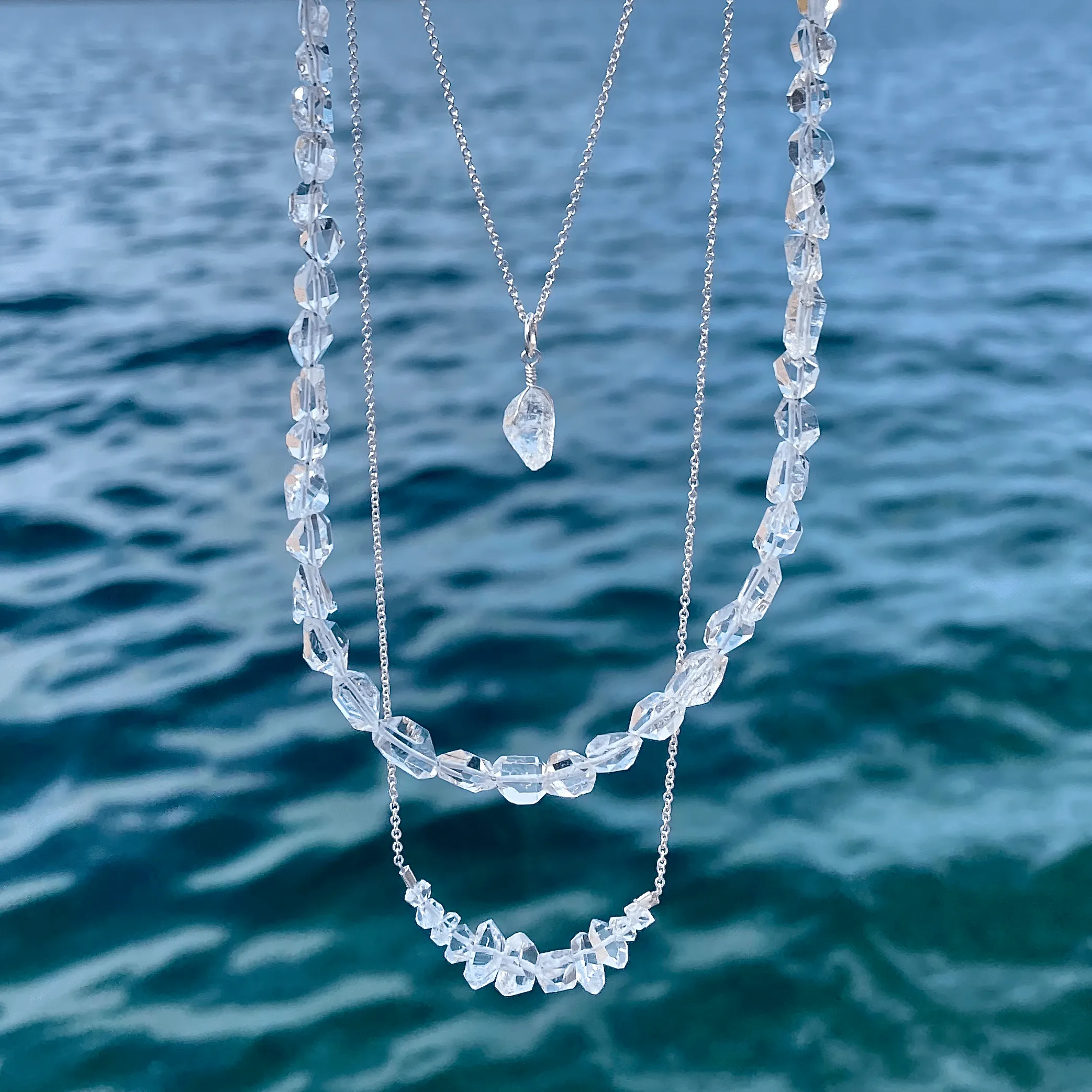 Oval Herkimer Diamond Necklace