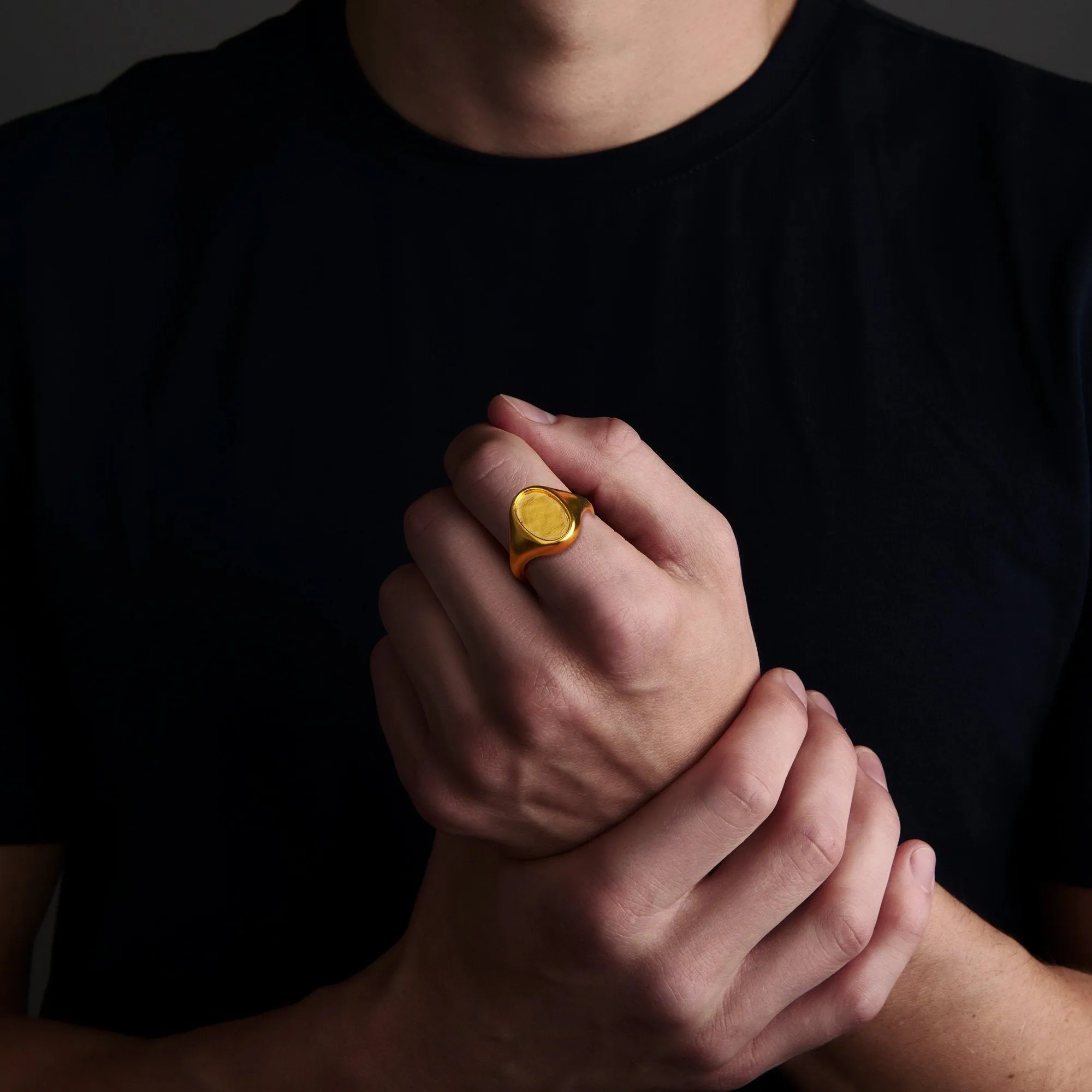 Oval Signet Frame Ring