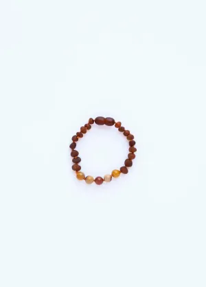 Raw Cognac Amber   Mookaite Jasper Bracelet