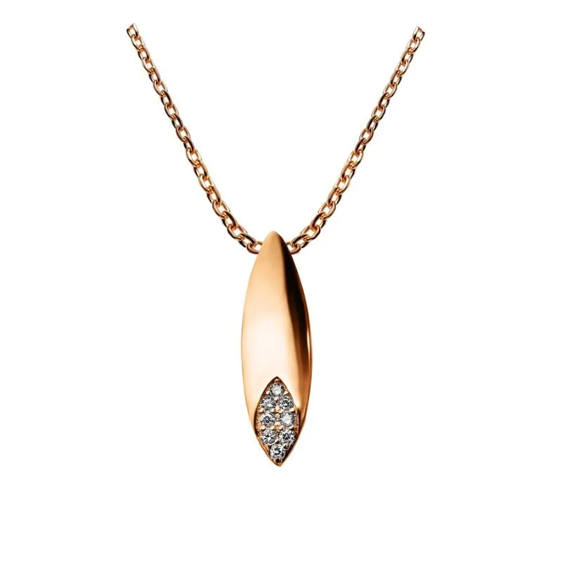 Rose Gold Petal Pendant Necklace