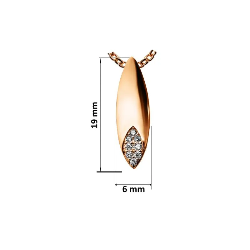 Rose Gold Petal Pendant Necklace