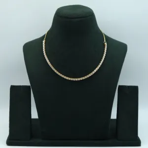 Round Neck Zircon/AD Necklace 15136-05