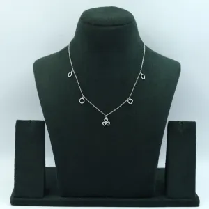 Round Neck Zircon/AD Necklace 15163-05