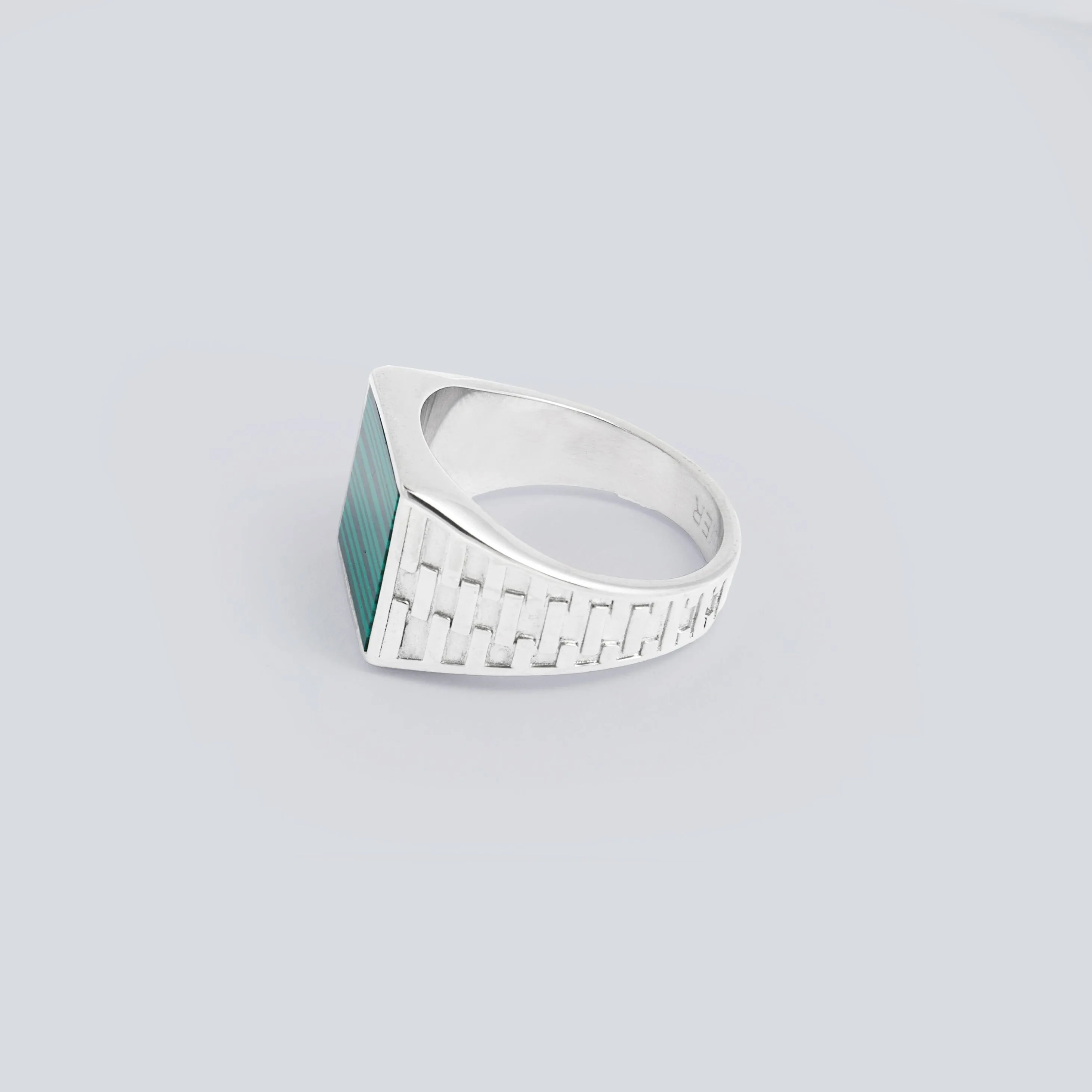 Silver Como Signet Ring