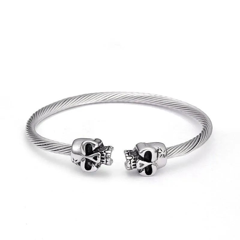 Skull Stainless Steel Cuff Bracelet