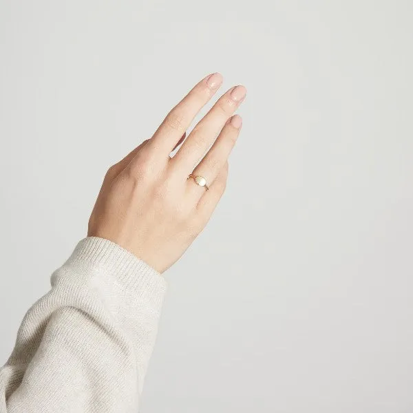 Solid Gold Pebble Signet Ring by Joy Everley