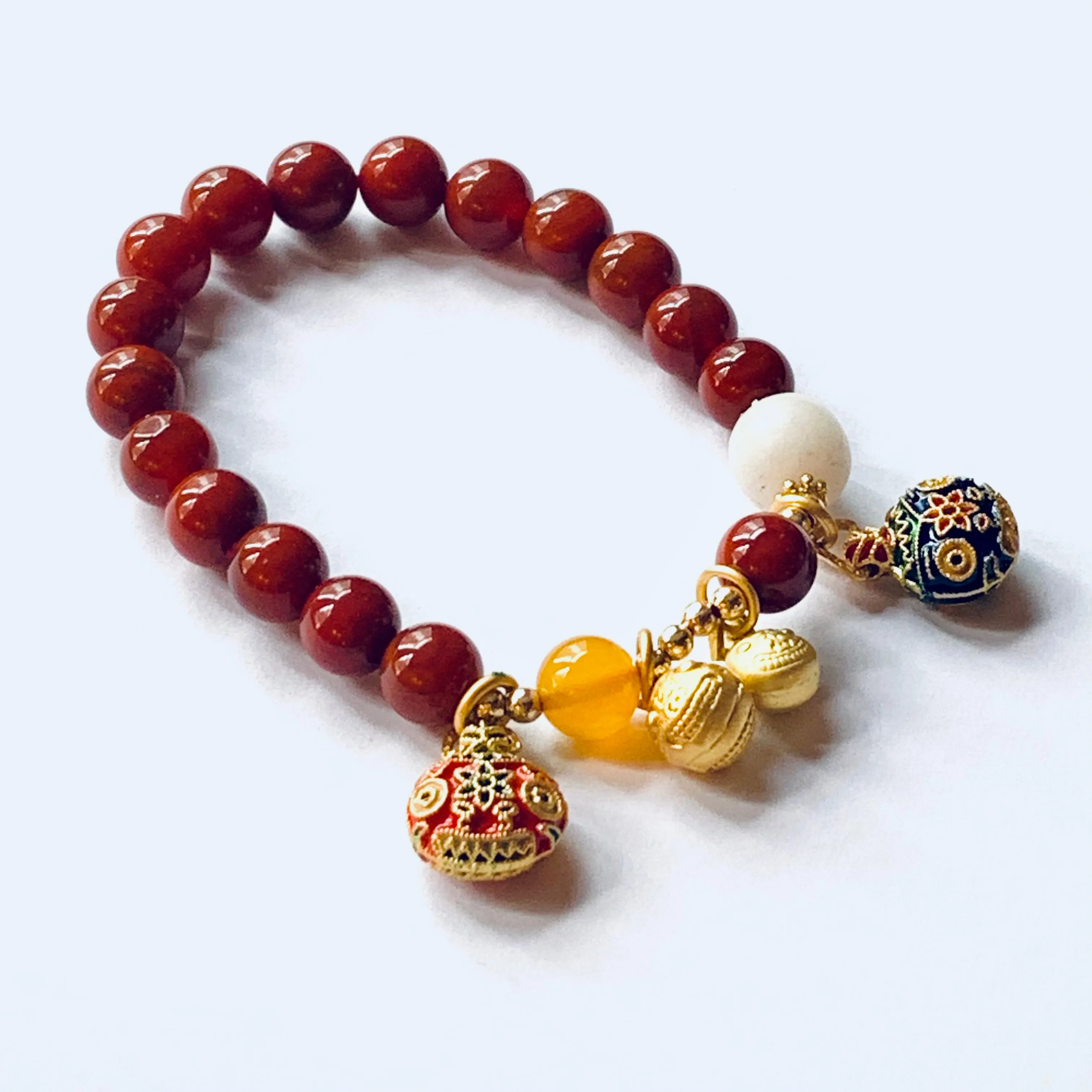 South Red Gold Swallowing Beast Bracelet