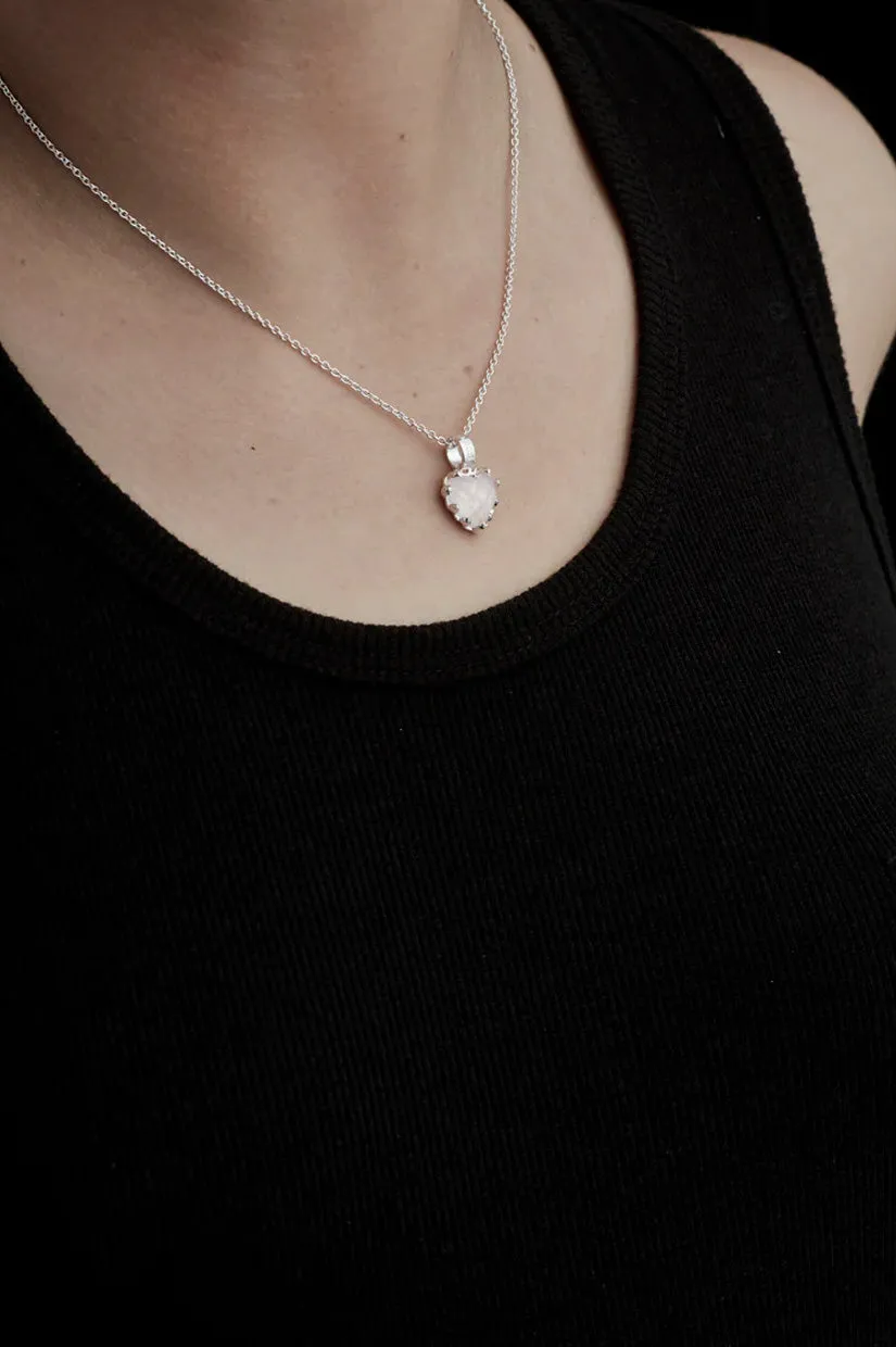 Stolen Girlfriends Club Love Claw Necklace - Rose Quartz