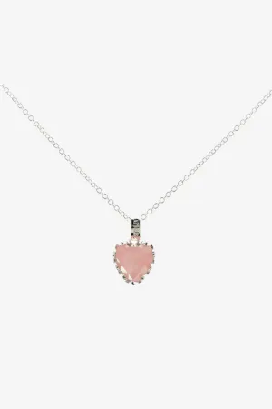 Stolen Girlfriends Club Love Claw Necklace - Rose Quartz