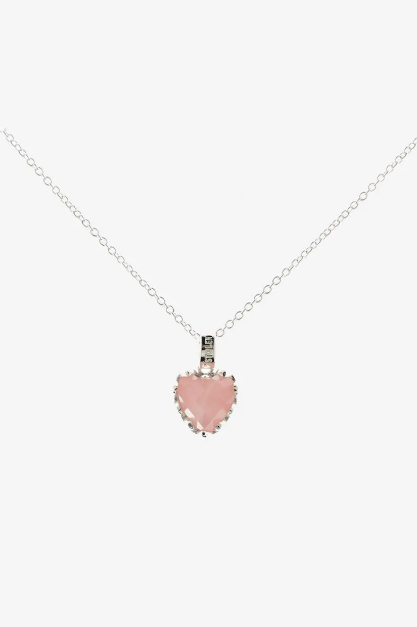 Stolen Girlfriends Club Love Claw Necklace - Rose Quartz