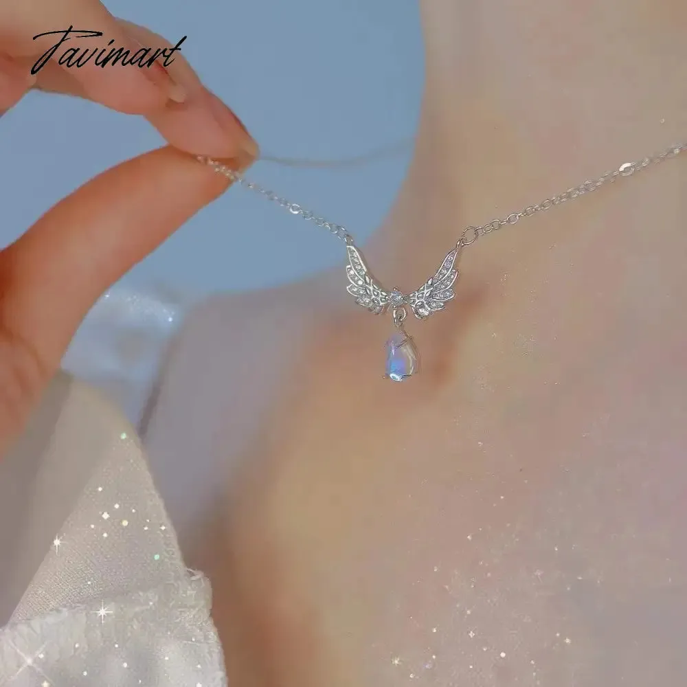 Tavimart Y2K Star Zircon Pendant Necklace for Women Luxury Sweet Cool Girl Punk Heart Clavicle Chain  New Fashion Jewelry Party Gift