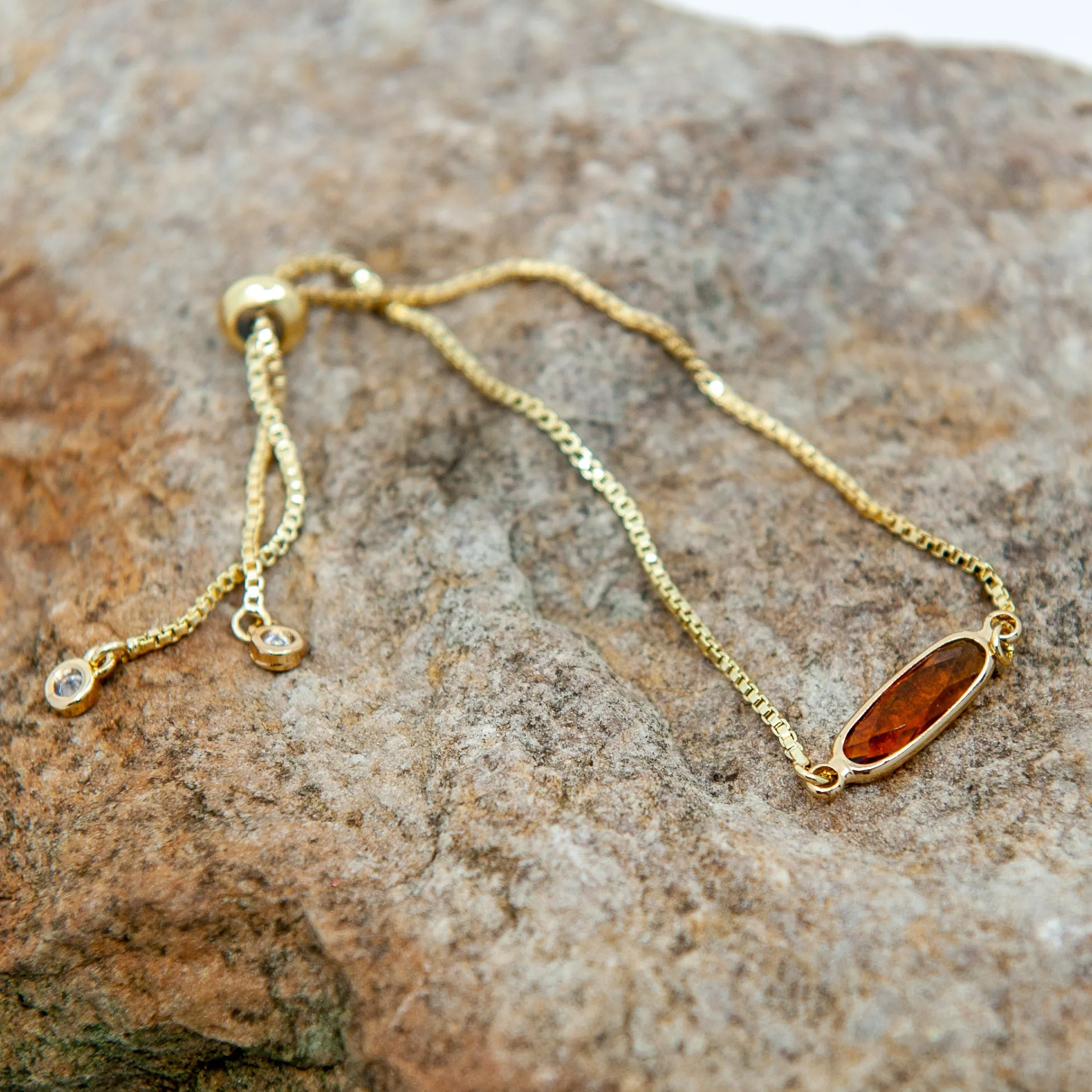 Thai Gold-Plated Costume Bracelet - Amber