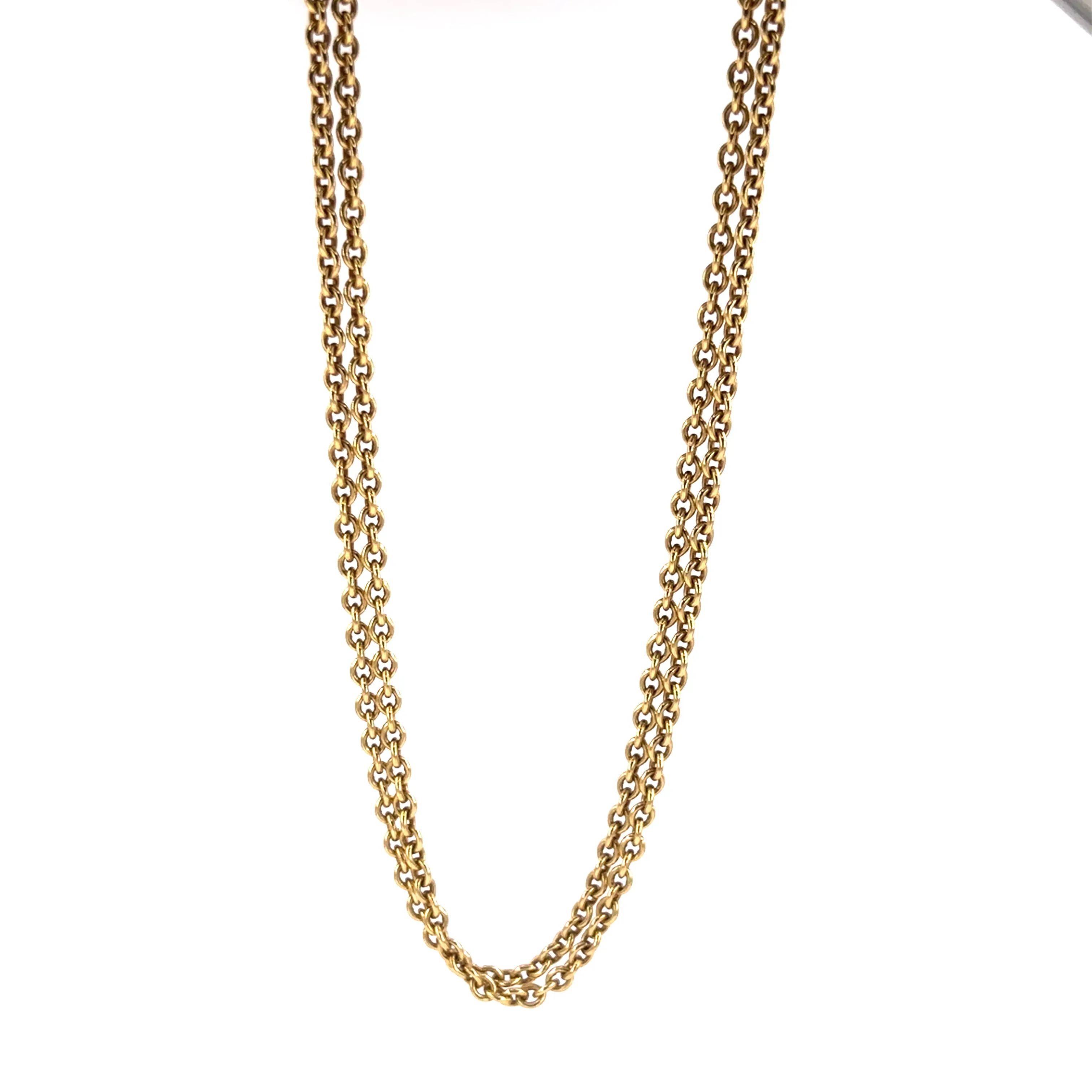 Unisex 18ct Yellow Gold Chopard Double Belcher Chain - 15.3G 20”
