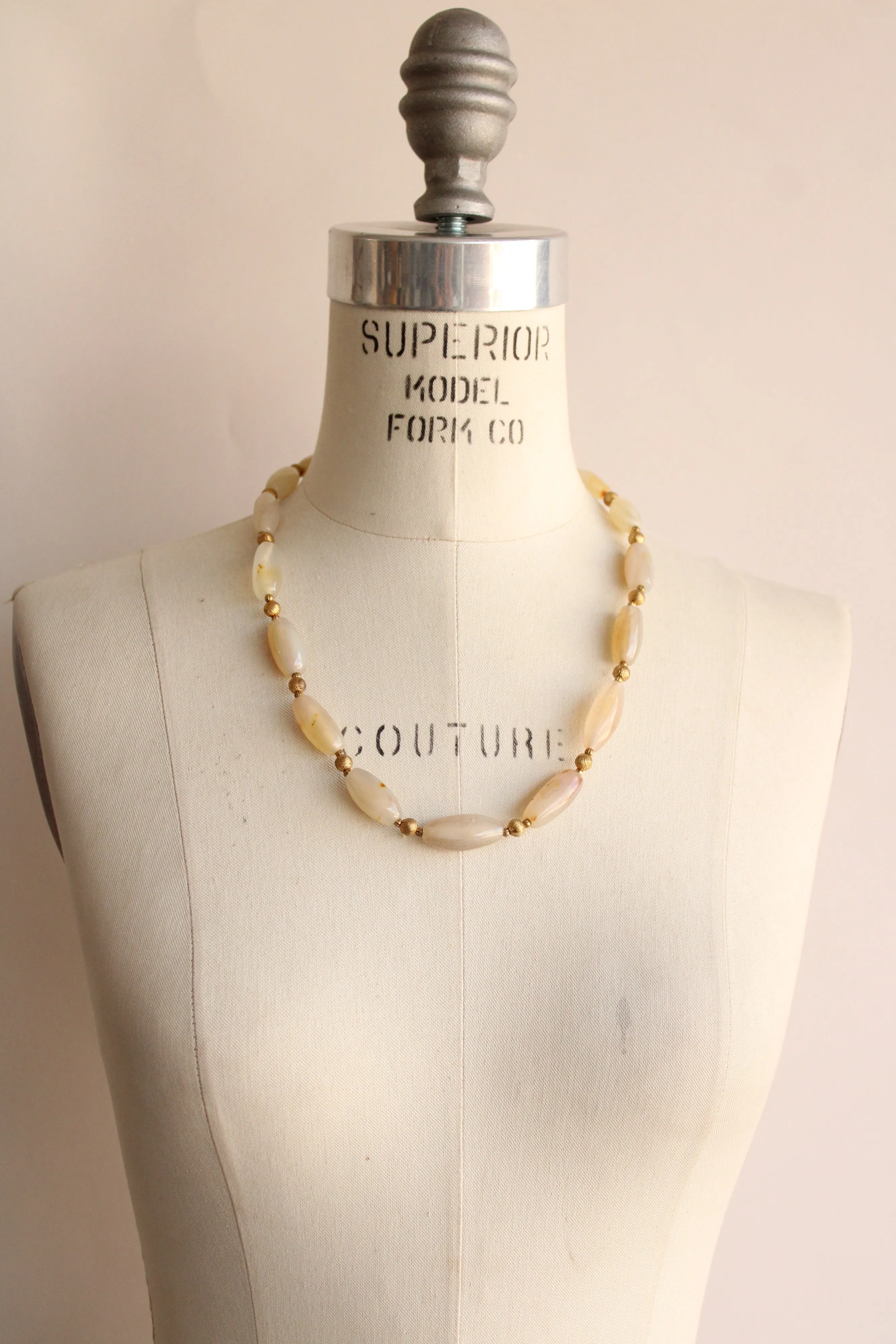 Vintage Stone Bead Necklace