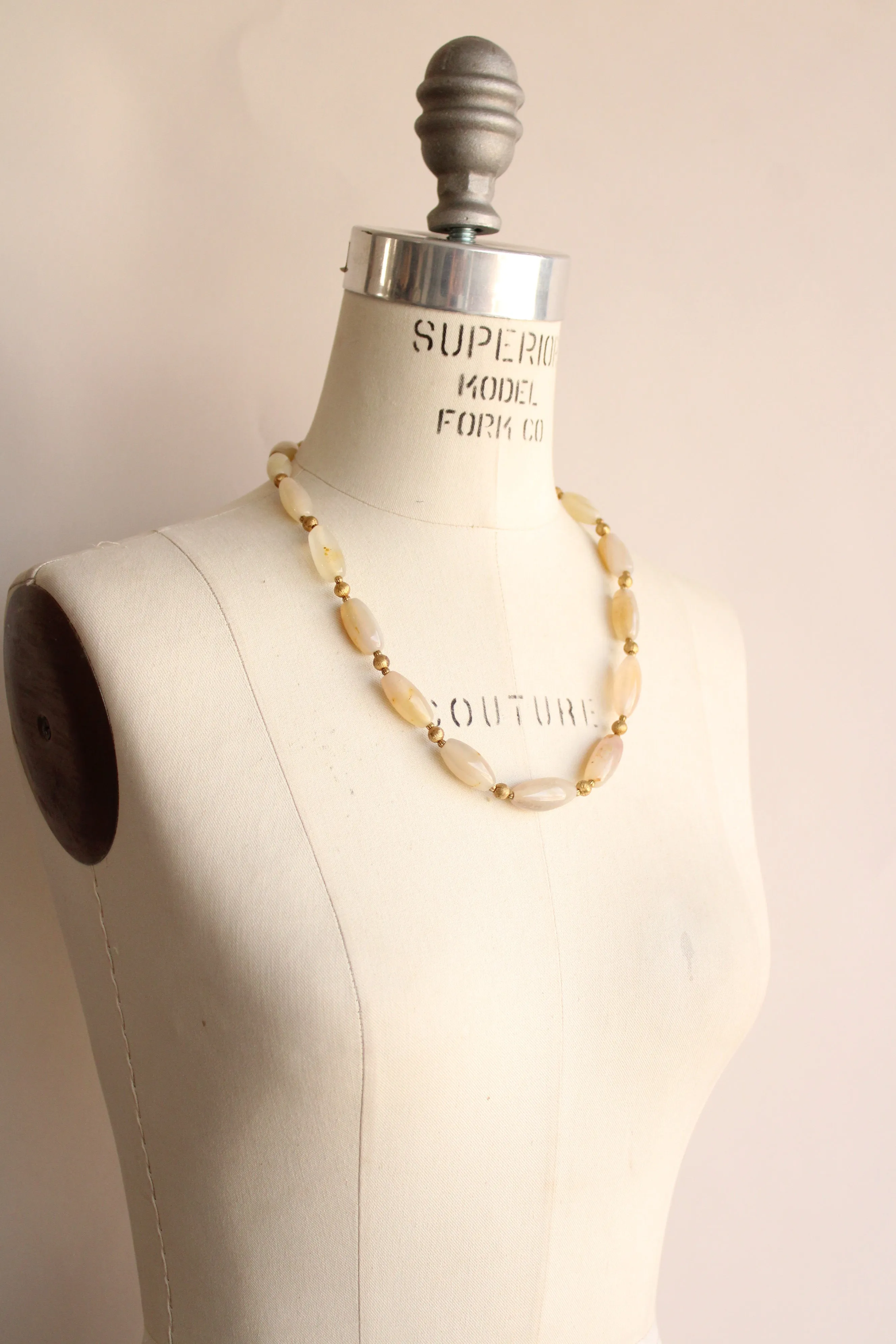 Vintage Stone Bead Necklace