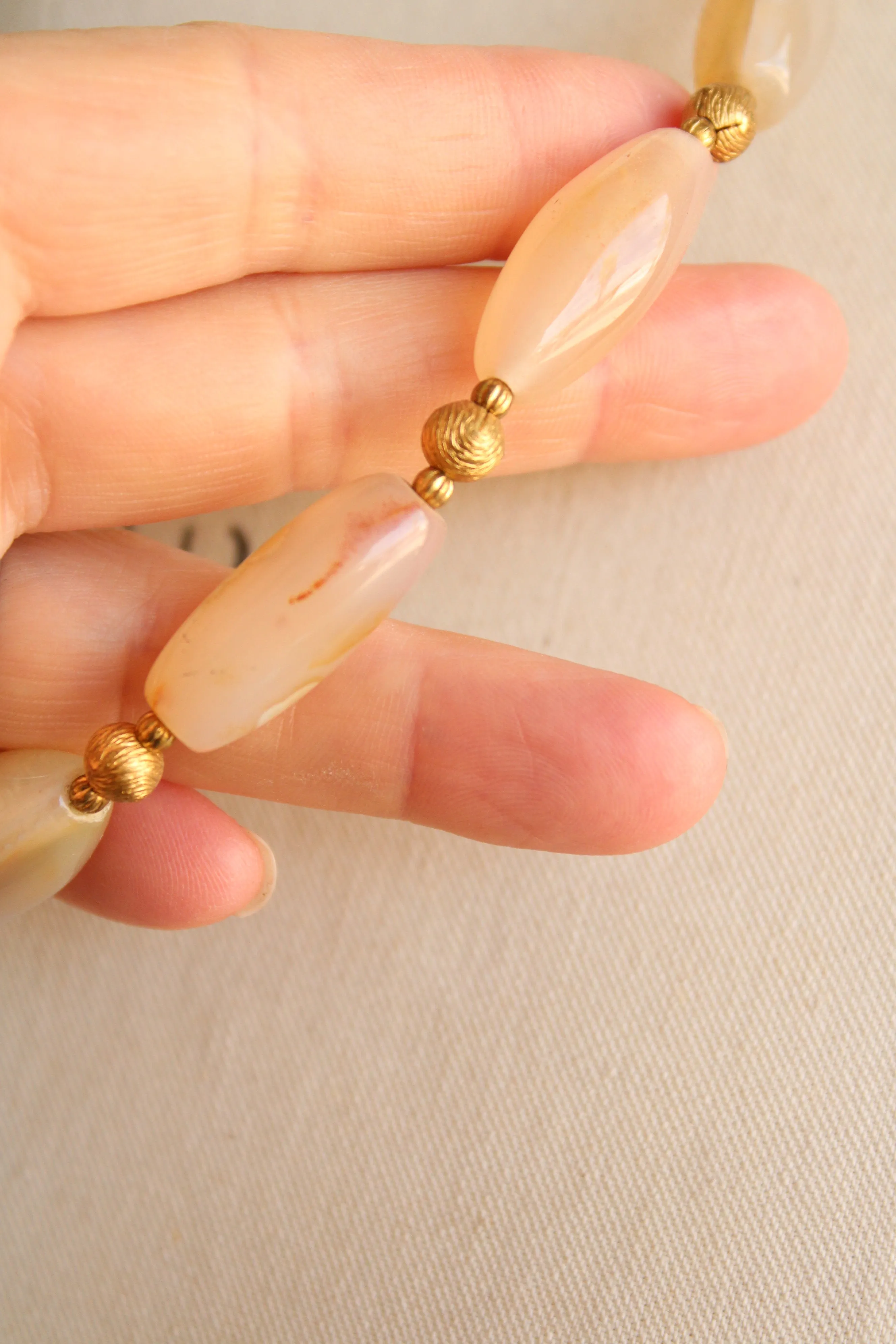 Vintage Stone Bead Necklace