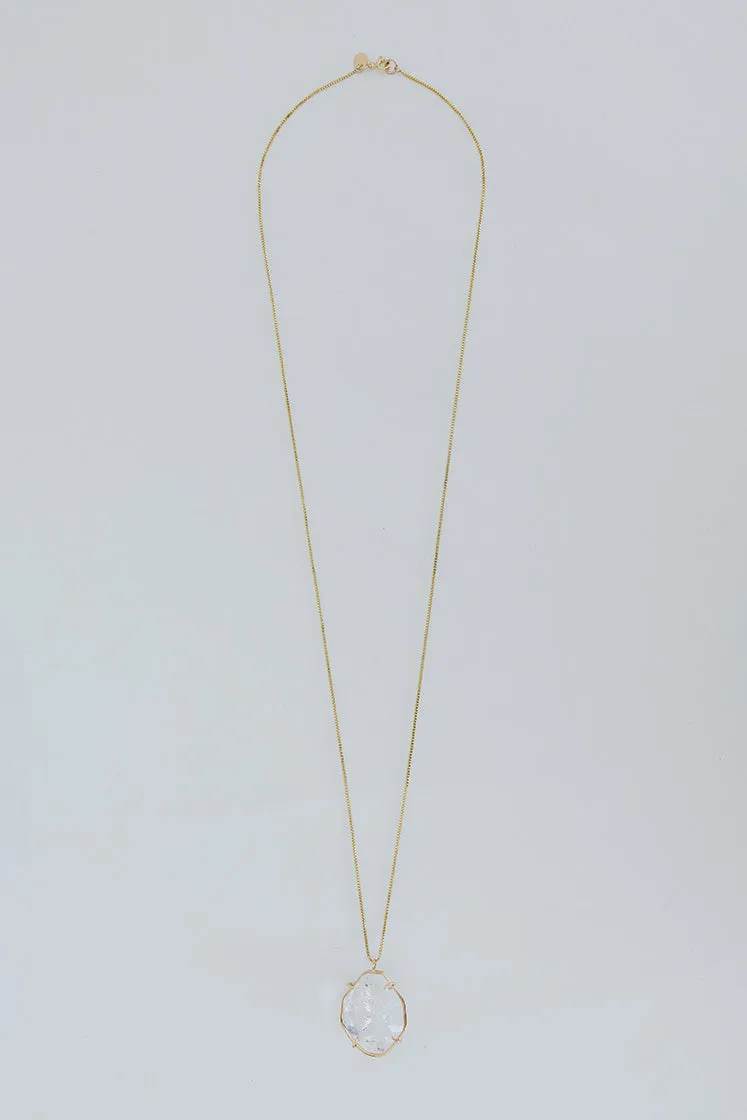 XL Prong Set Herkimer Necklace