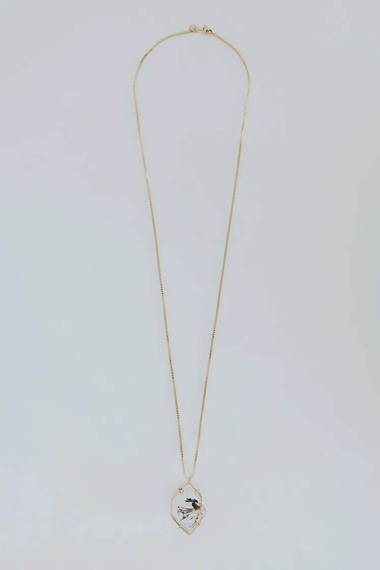 XL Prong Set Herkimer Necklace