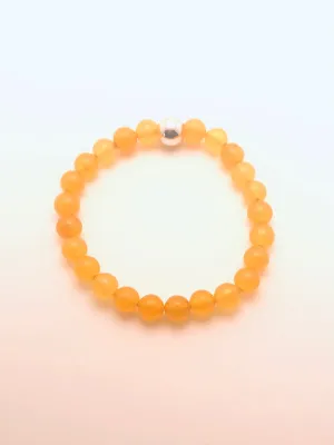 Yellow Agate smooth Gold filled Bracelet